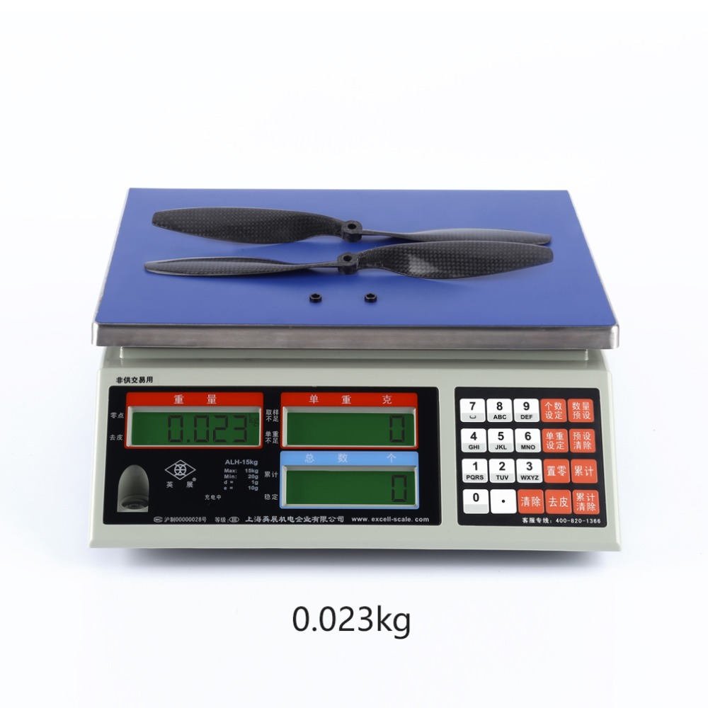 1 زوج 1045 مراوح ألياف الكربون - مراجعة Brushless Motor Thrust Test Stand وسعره