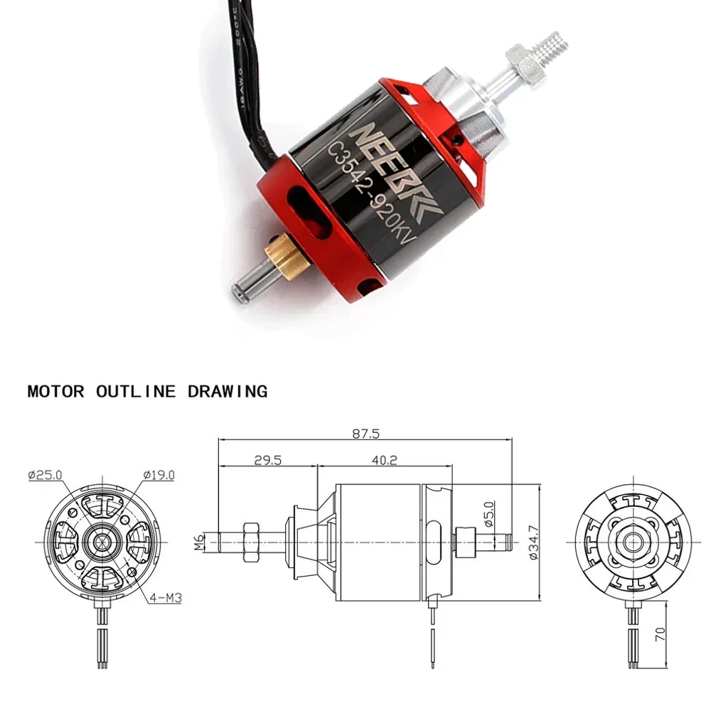 1/2/4 قطعة 3542 920KV 1400KV O - مراجعة Brushless Motor Thrust Test Stand وسعره