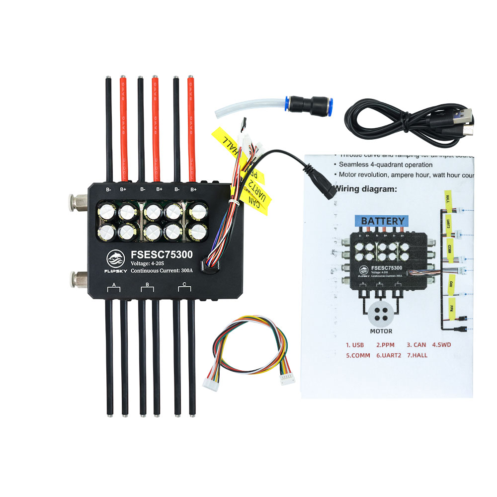 فليبسكي FSESC 75300 84 فولت عا - مراجعة Vesc 75300 High Current Esc وسعره