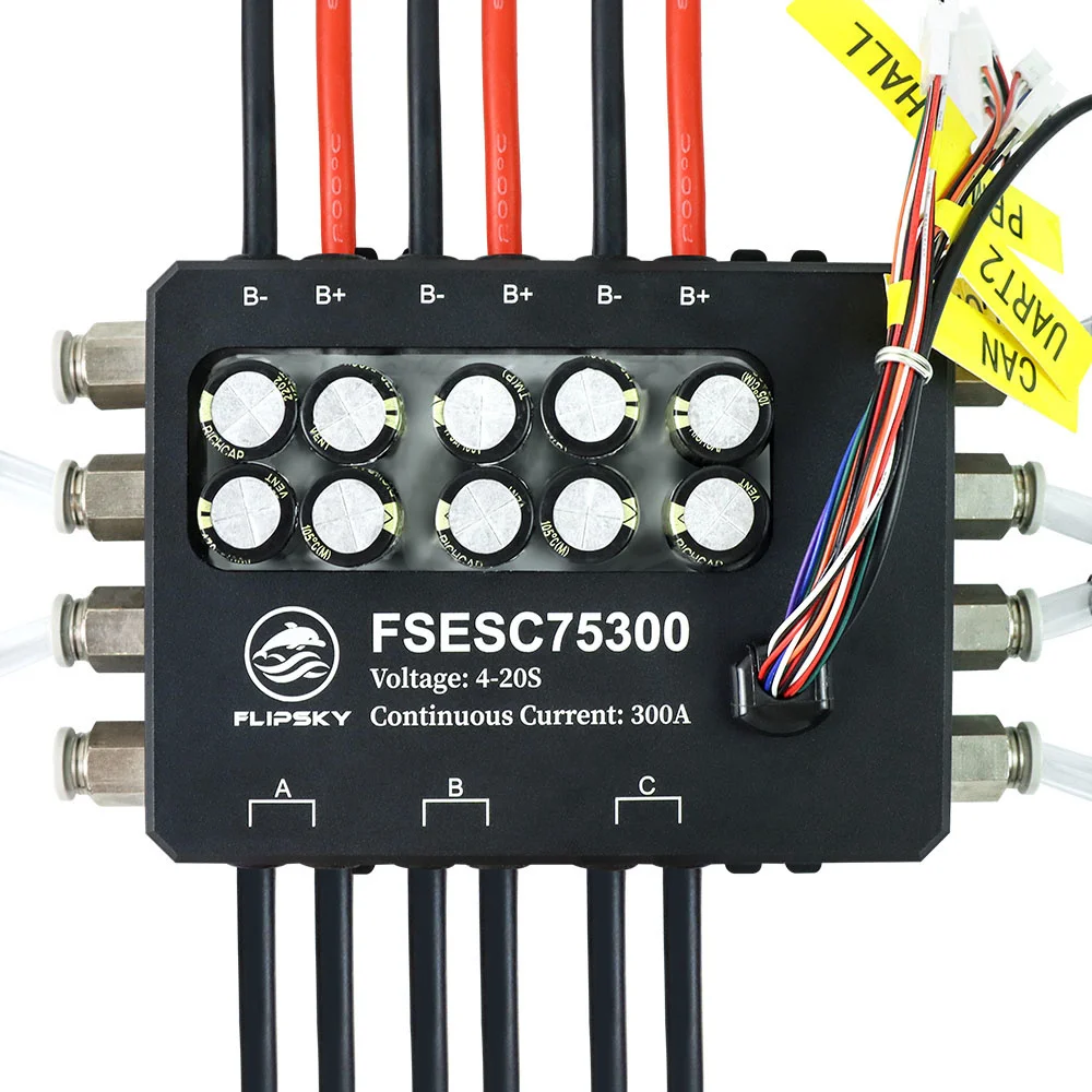 AvaCoreFlipsky FSESC 75300 84V - مراجعة Vesc 75300 High Current Esc وسعره